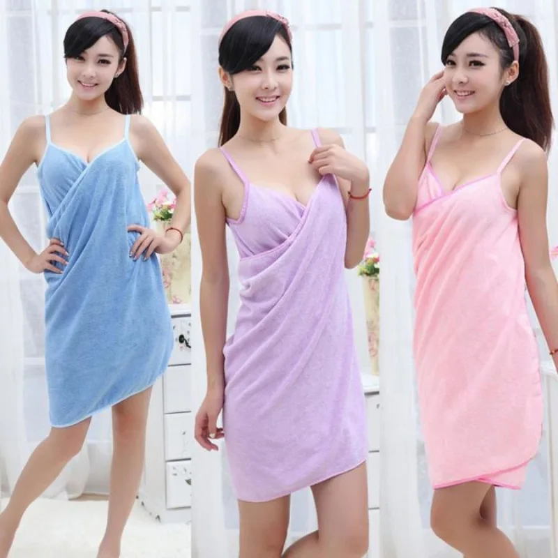 

Women Wearable Robes Bath Towel For Bath and Sauna Beach Spa Towels Bathroom Home Textile Lady Bathrobe Microfiber Fast Drying