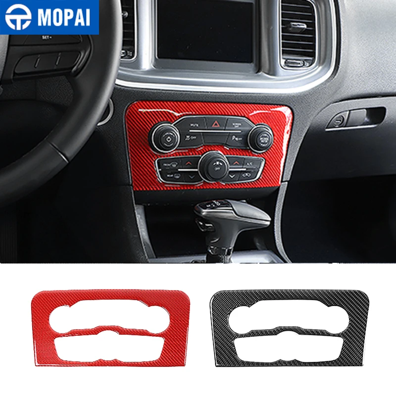 

MOPAI декоративные накладки на интерьер из углеродного волокна для автомобильного аудио переключателя панели для Dodge Charger 2015 + аксессуары
