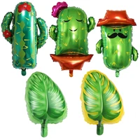 tropical plant cactus aluminum foil balloon earth day green theme decoration supplies children birthday party gifts easter