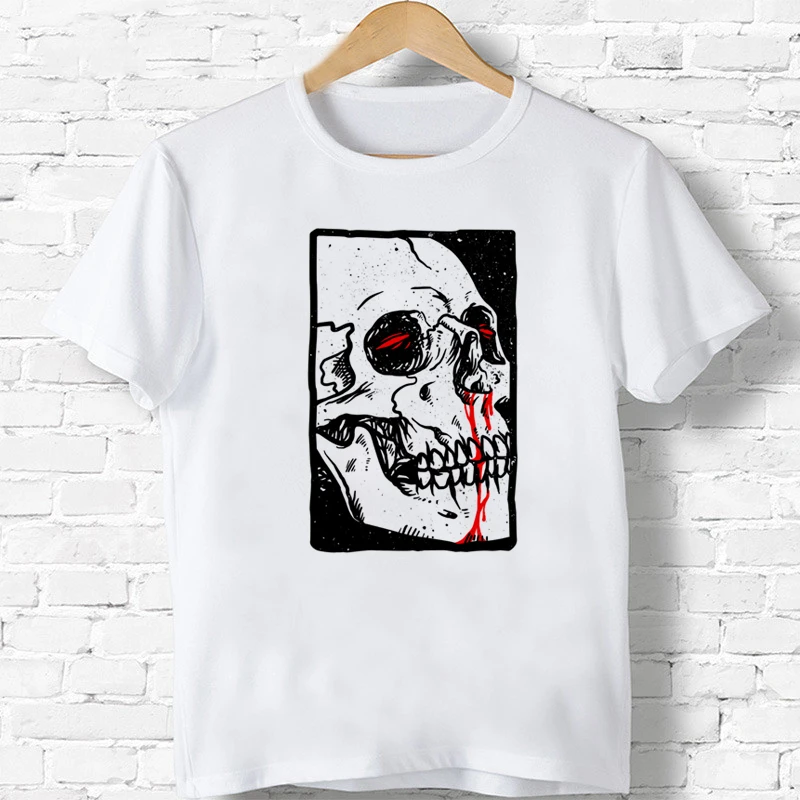 

Модные новые крутые Топы Peek с черепом для мальчиков и девочек, футболки с коротким рукавом с черепом, топы для больших детей, детская хлопков...