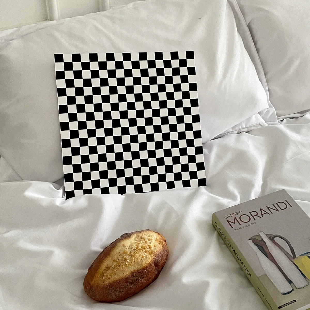 

Korean Style Klein Blue Checkerboard Decorative Painting Pvc Background Board Photo Home Soft Outfit All-match Coffee Shop