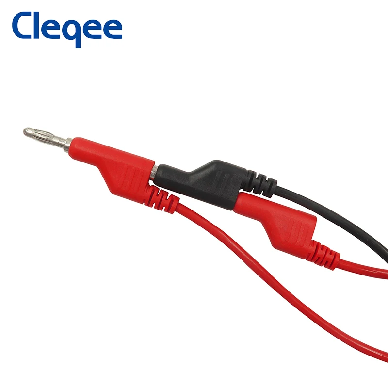 Cleqee P1037 5 шт. штекер типа банан 4 мм зажим крокодил комплект тестовых проводов