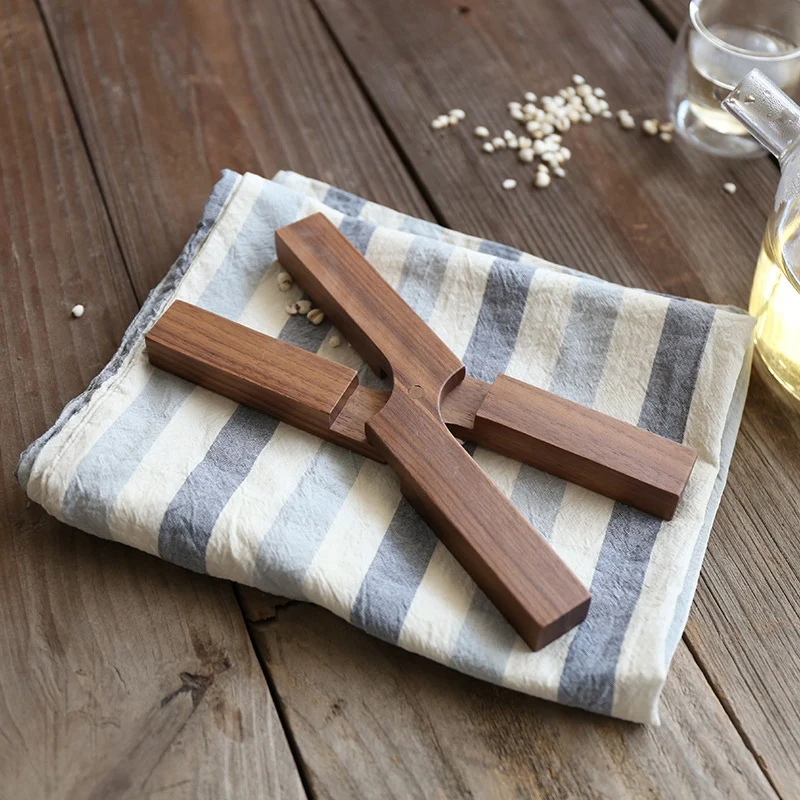 Креативный деревянный коврик для теплоизоляции складной держатель горшка