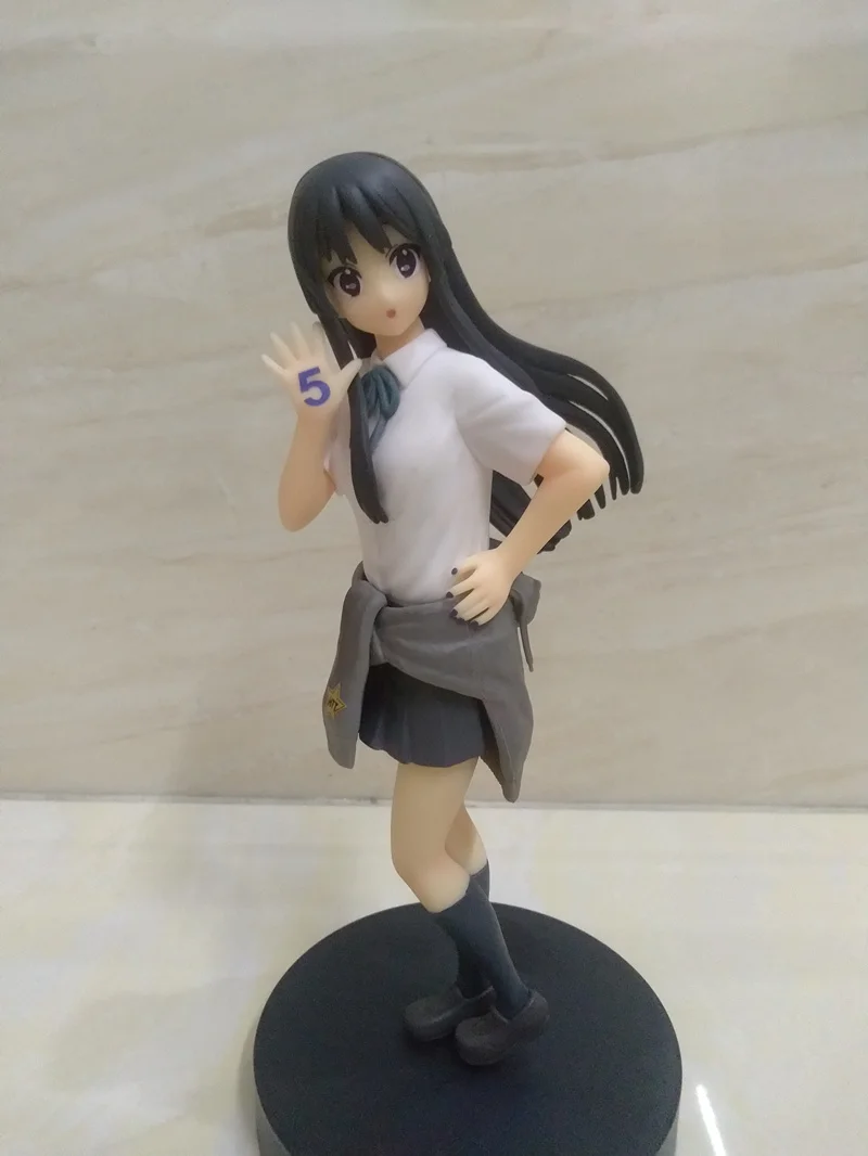 Аниме K ON! Экшн фигурка Akiyama Mio 5th Ver ПВХ Коллекционная модель кукла игрушка 18