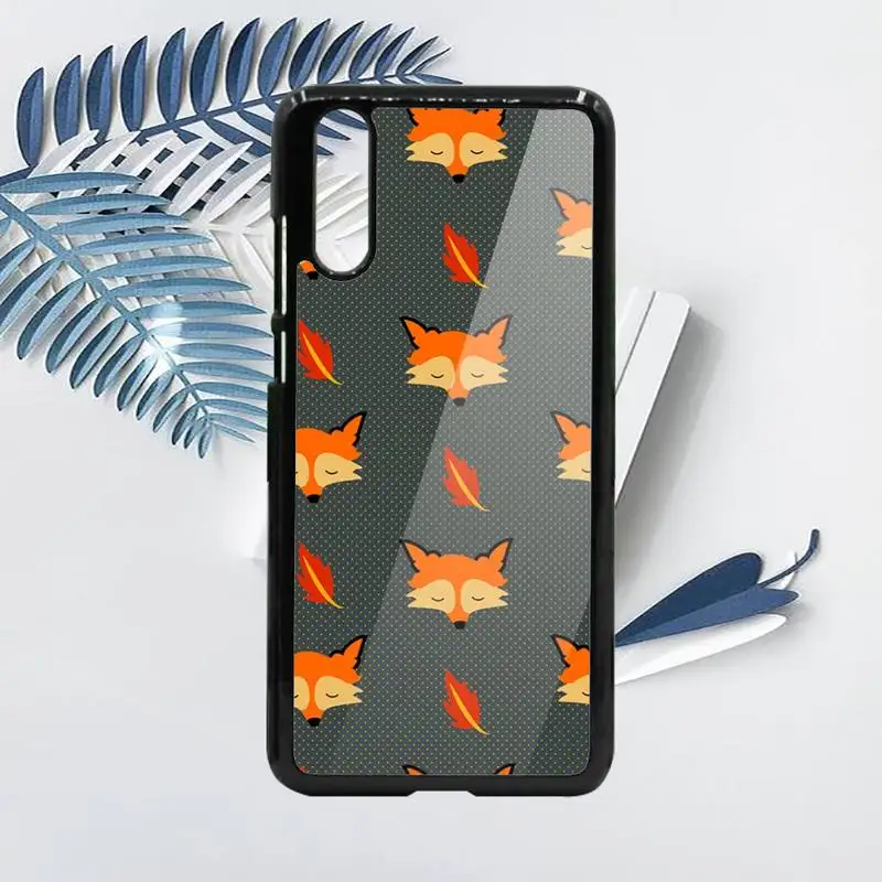 

Cute cartoon animal fox Phone Case PC For Samsung galaxy S note 8 9 20 10 e lite2019 plus pro ultra