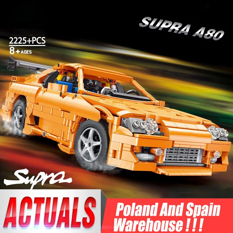 

Игрушечный автомобиль Yeshin QC018, Модель гоночного автомобиля Toyota Supra A80 в масштабе 1:12, автомобили-чемпионы, конструктор для детей, рождественск...