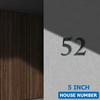 127mm 5inch big house number hammered style door address number digits carbon steel black house door address sign 0 9