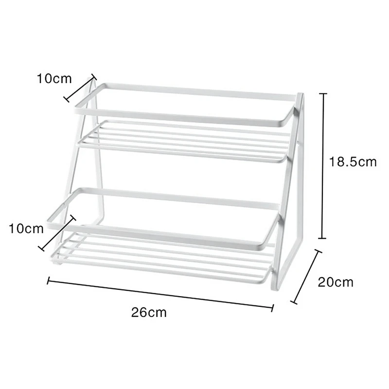 

Kitchen Cabinet Shelf Counter Organizer Rack Pantry Storage Bathroom Bedroom Office Table Desk Space Saving Frame