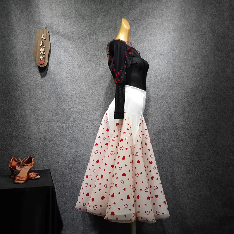 Белая юбка для бальных танцев топ латиноамериканских платье Женская Одежда