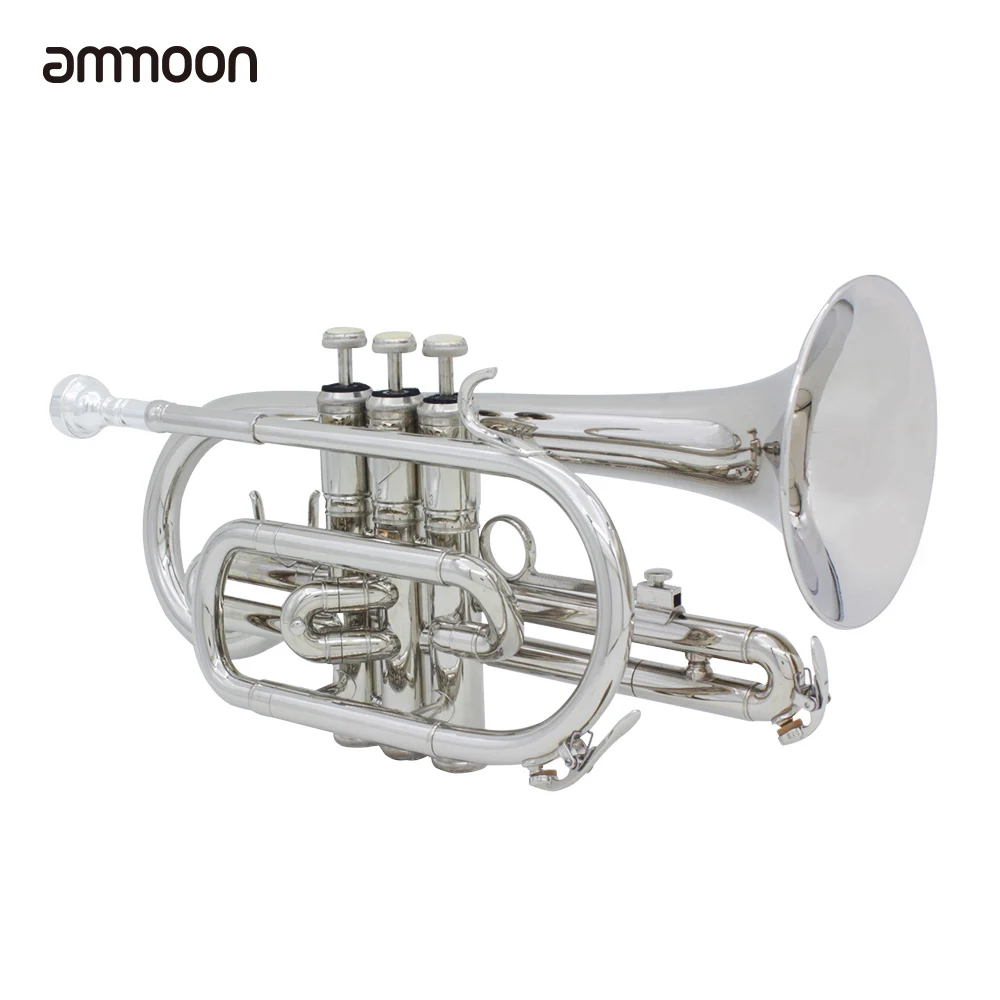 Ammoon Профессиональный Bb плоский Корнеты духовых инструментов с сумкой чехол