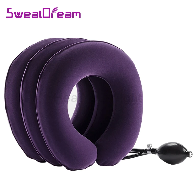 Полный бархат u образный вырез подушка надувная Массажная для шеи шейки матки