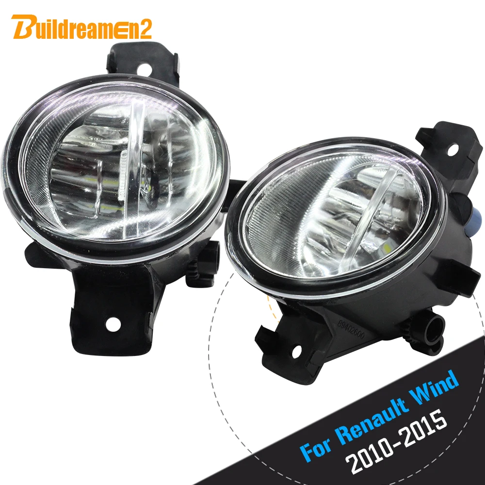 Buildreamen2 автомобиля H11 4000LM Светодиодный светильник тумана сборки LED DRL 12 В для Renault