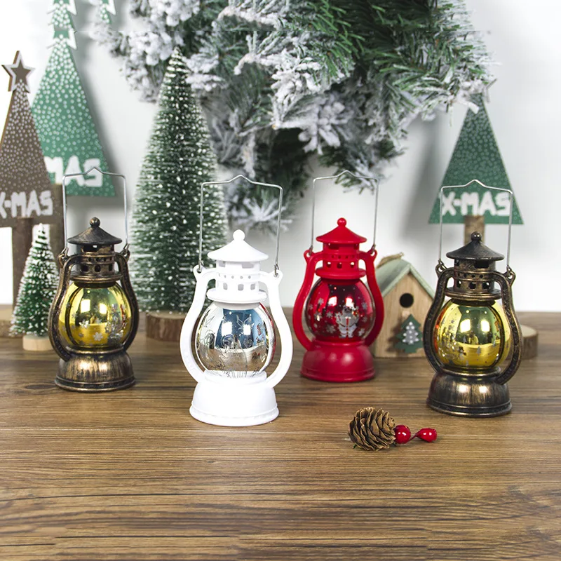 

LED Lantern Christmas Lamp Hanging Candlelight Light for Home Vintage Retro Holiday Festival Xmas Decoration Indoor Outdoor Lamp