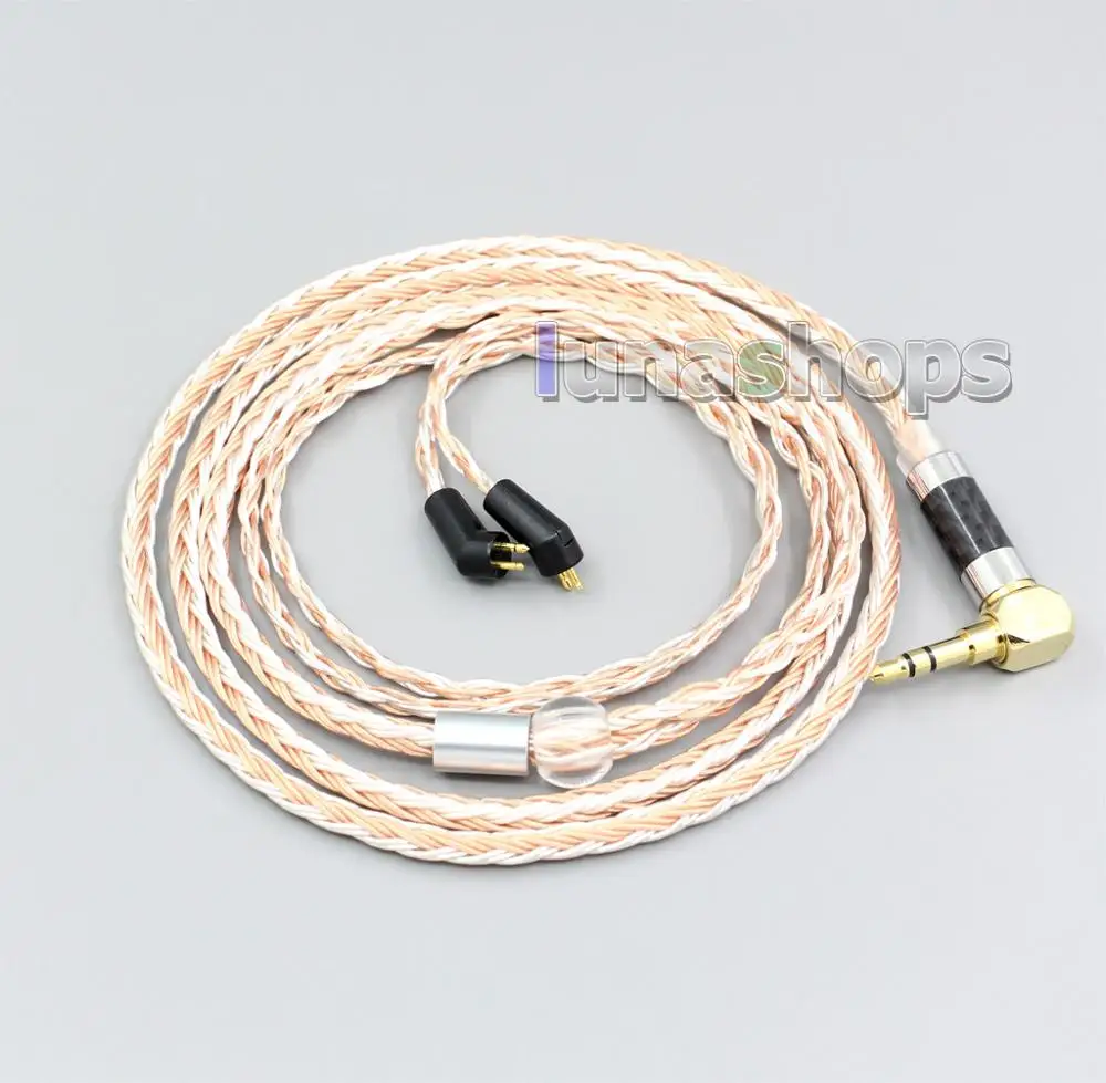 LN006719 3 5 мм 2 4 XLR 16 ядер посеребренный OCC смешанный кабель для наушников Etymotic ER4B ER4PT