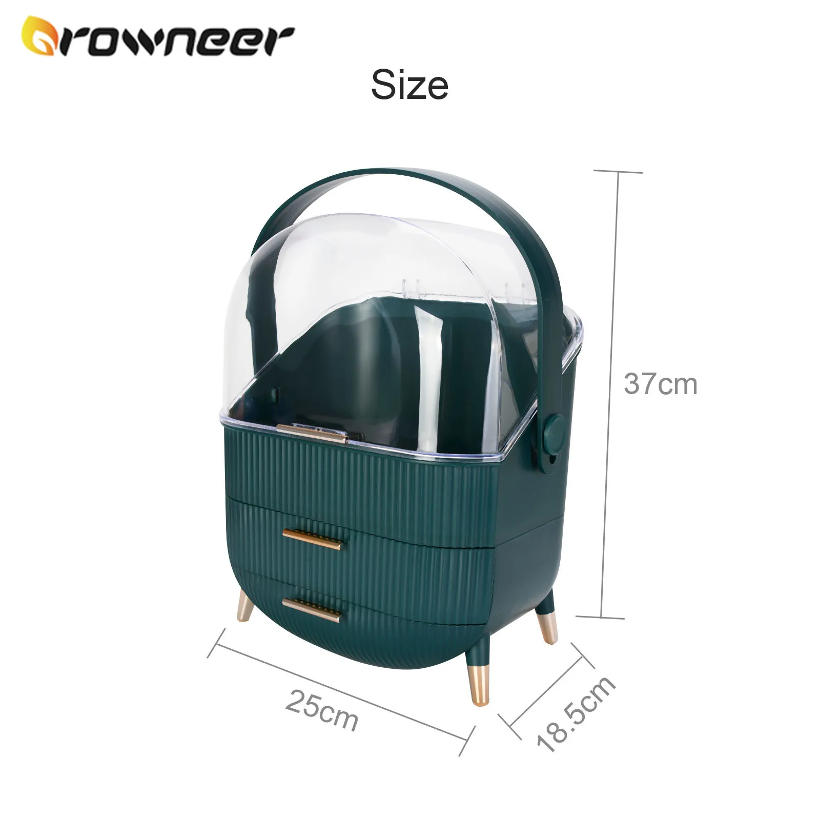 

3 Layers Cosmetic Storage Box Large Capacity Makeup Organizer Waterproof Dustproof Beauty Drawer Multifunctional Desktop Shelf