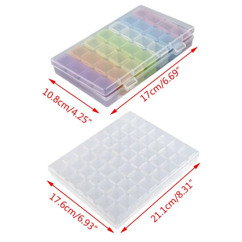 Органайзер Стразы с вышитыми бусинами 56 ячеек|Многоразовые бутылки| |