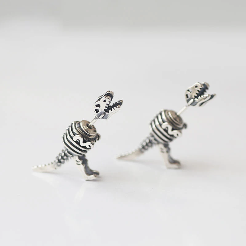 

Новинка властные ретро серьги из серебра 925 пробы модные серьги с динозавром