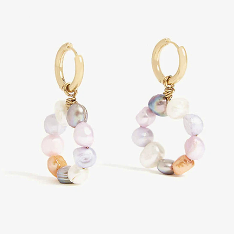 Элегантные женские темпераментные жемчужные серьги DM яркие изысканные висячие