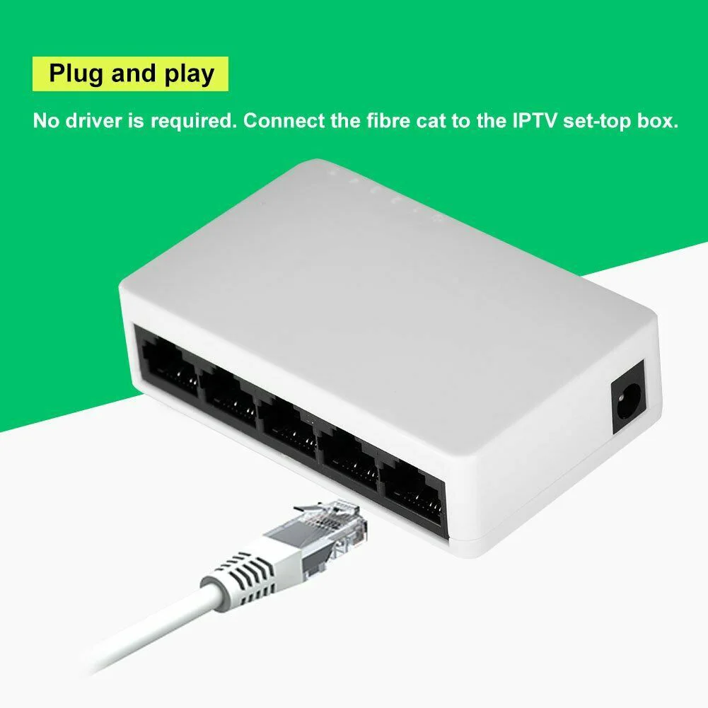 Настольный LAN концентратор сетевой Ethernet коммутатор самоприспосабливающийся