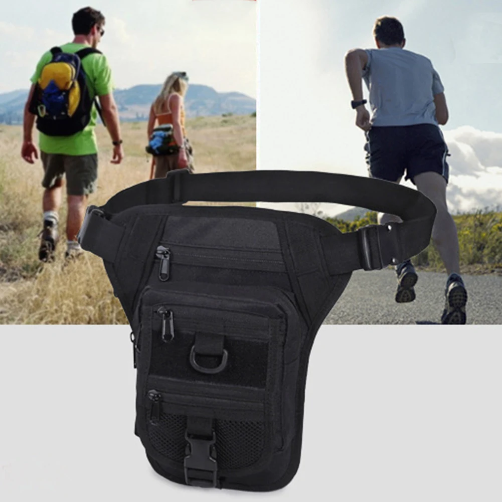 

Men Women Multifunctional Sport Zipper Gear Fishing Adjustable Strap Casual Waist Pack Outdoor Waterproof Large Capacity Leg Bag