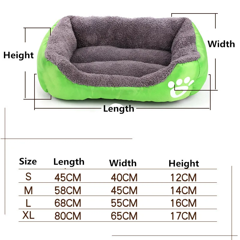

Candy Colors Pet Dog Bed Sofa Waterproof Bottom Soft Fleece Warm Dog Bed House Winter Warm Dog Kennel Plus Size