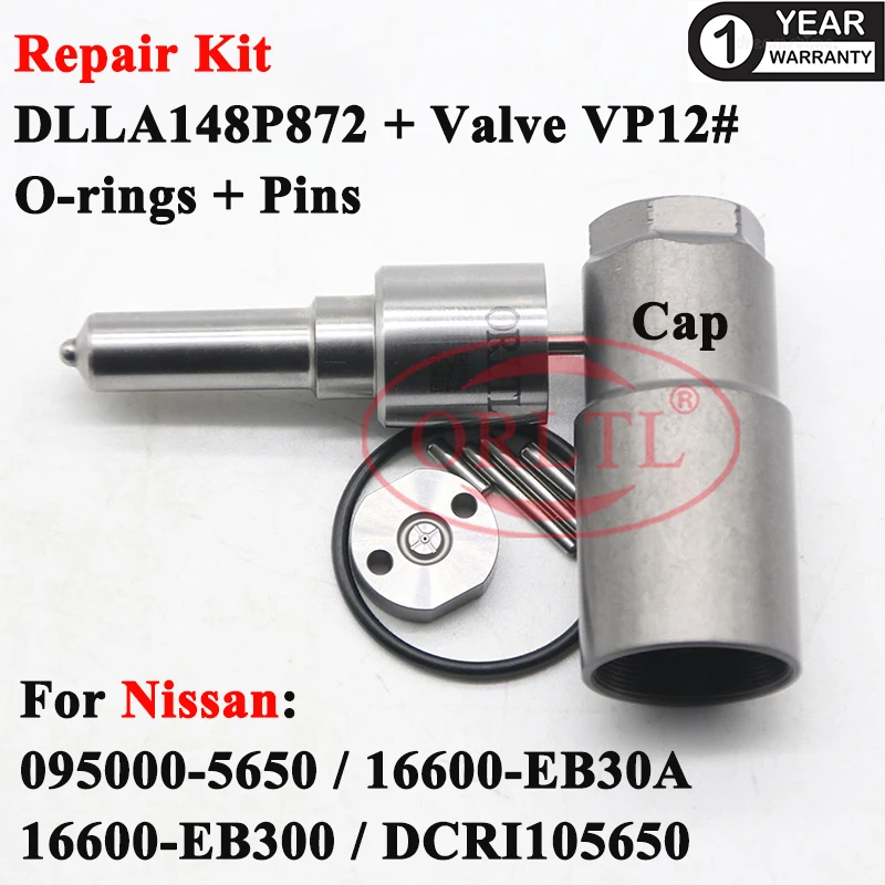 

Repair Kit Nozzle DLLA148P872 (093400-8720) Valve VP12# For Nissan 16600-EB30A 16600EB30A 16600EB30E DCRI105650 095000-5650