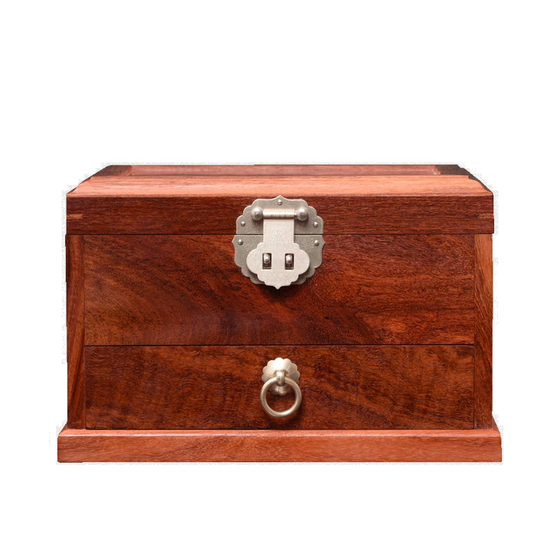 

Chinese classic solid wood box with multi-function and exquisite carved sundry storage box