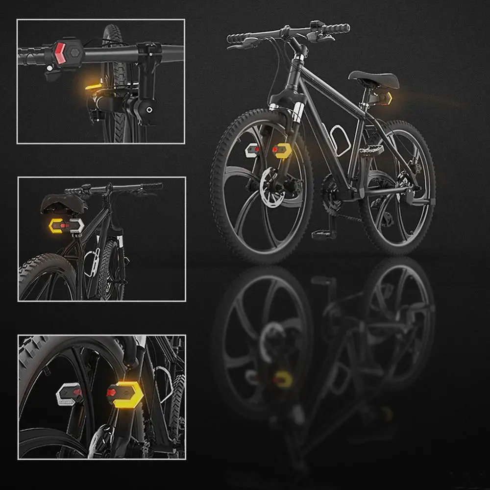 Bicycle Light Bike Turn Signals Front and Rear with Smart Wireless Remote Control Safety Warning Accessories | Спорт и развлечения