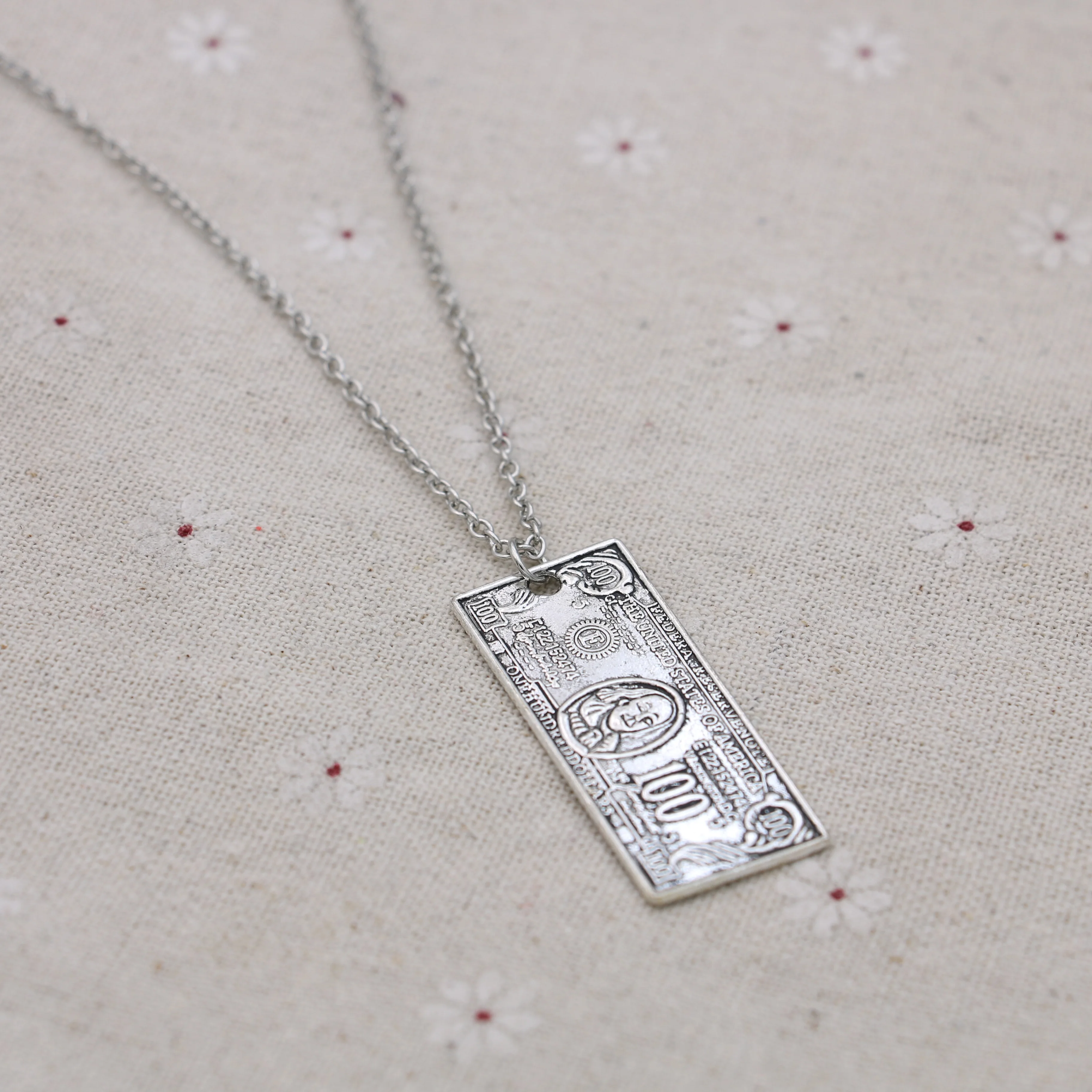 Модное Трендовое ожерелье с подвеской в виде доллара цепочка для женщин и мужчин