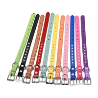 small dog collar crystal hot bling rhinestone pu leather puppy cat collars necklace neck strap personality pet products collar