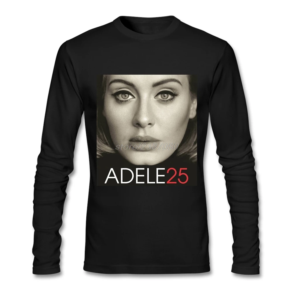 Hot Sale Adele Hello Album 25 T-Shirts Adult Cotton Cool Tshirt Designs New High Quality O Neck Men's T Shirt | Мужская одежда