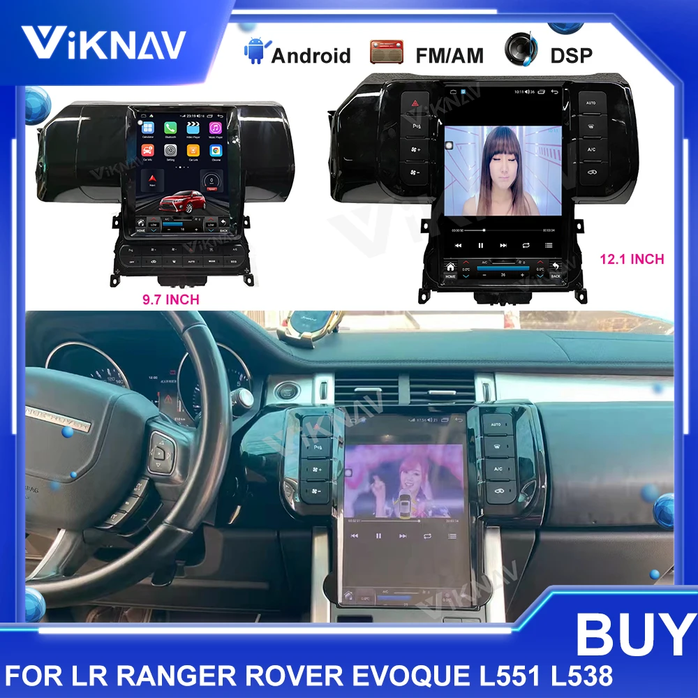 

128G Android Car Radio For Land Rover Evoque L551 L538 2014-2018 Multimedia Player 2 Din Auto Stereo Carplay Receiver Navigatior