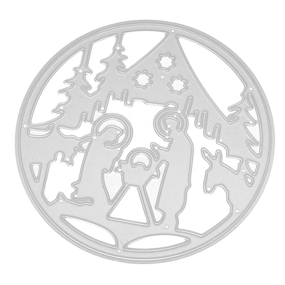 Merry Christmas металлические режущие формы трафареты скрапбукинга тиснение DIY ремесла 75*75 мм 10,23