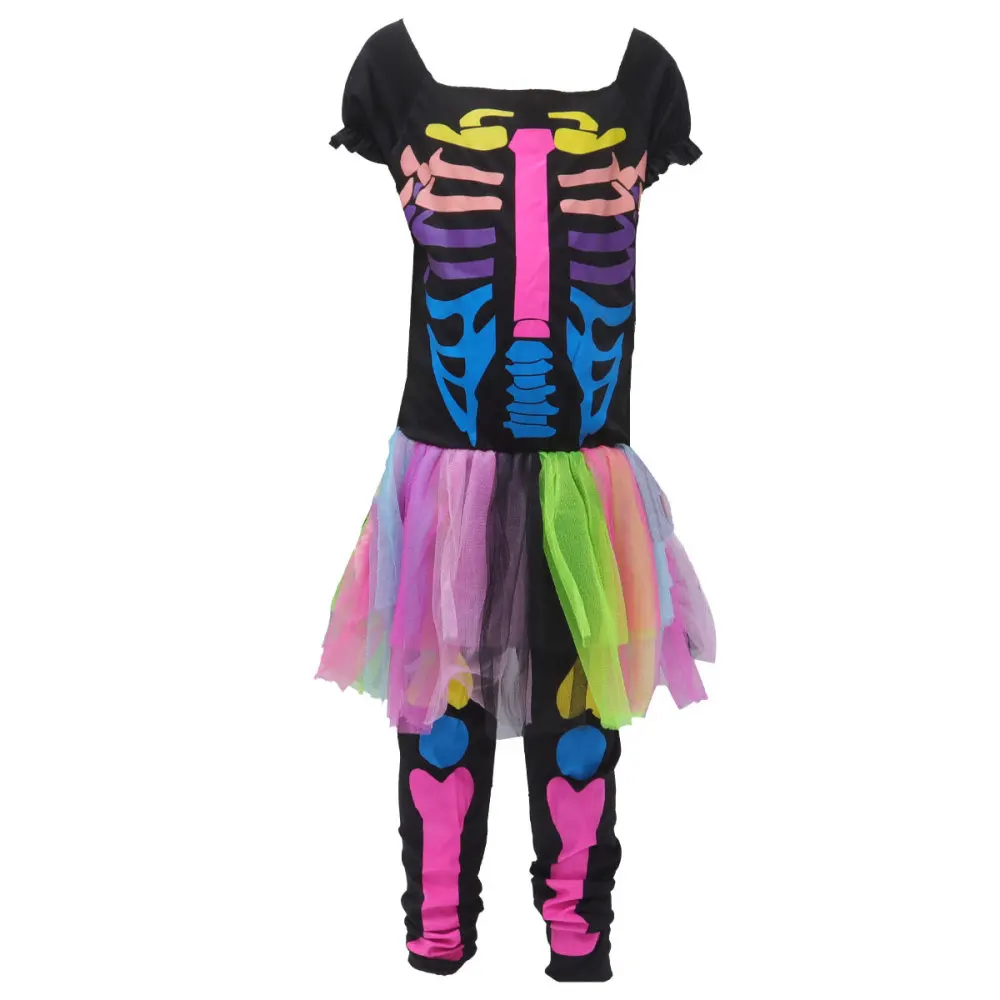 

Skeleton Pattern Clothes Kids Cosplay Costume Party Role Play Clothes