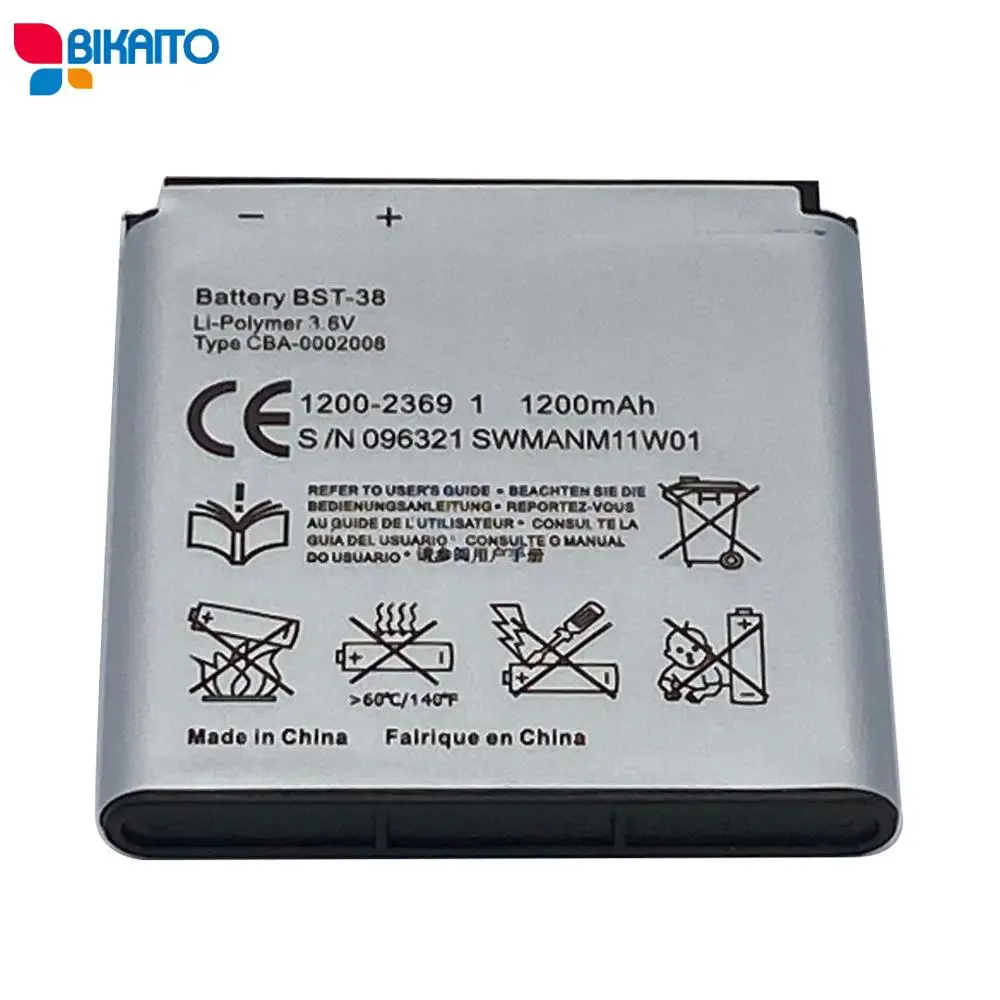 Подходит для Φ аккумулятора. W580 W580i w760 T650 X10 W980 W995 U20i C905c S500c W580c C902 C905 BST38 1200 мАч 3 7