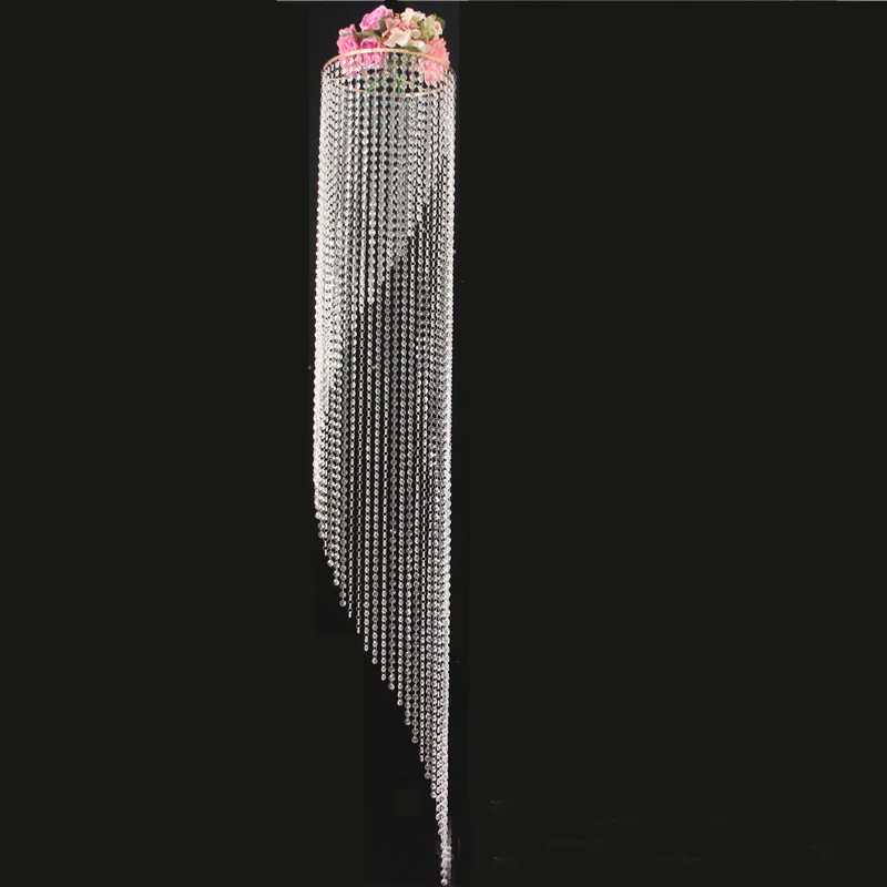 

Nice 180cm Tall Crystal Wedding Centerpieces Rotation Wedding Chandelier