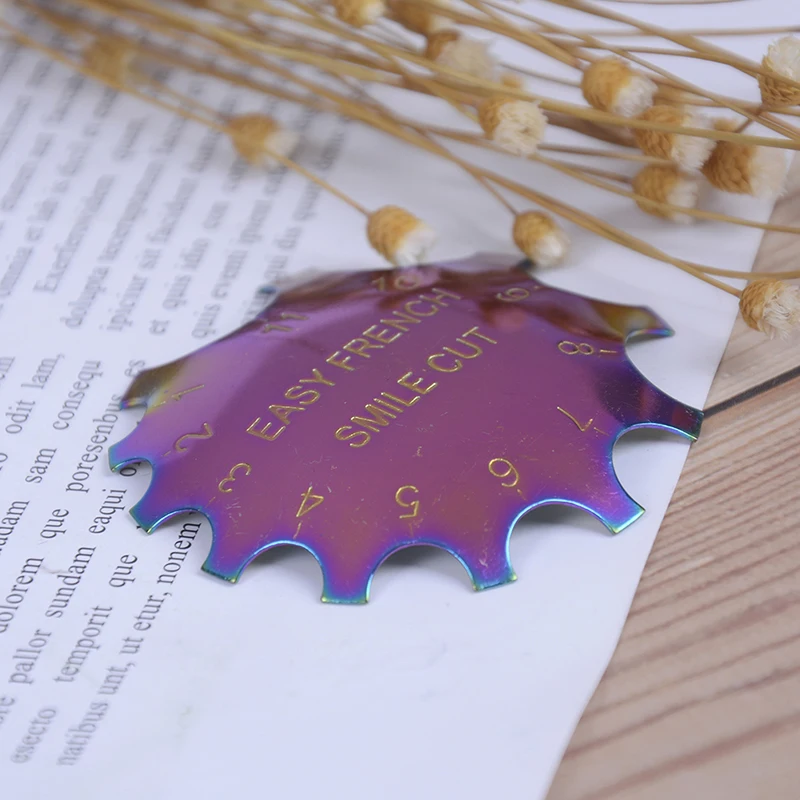 Легкий Французский инструмент для ногтей с кромкой резак Смайла трафарет