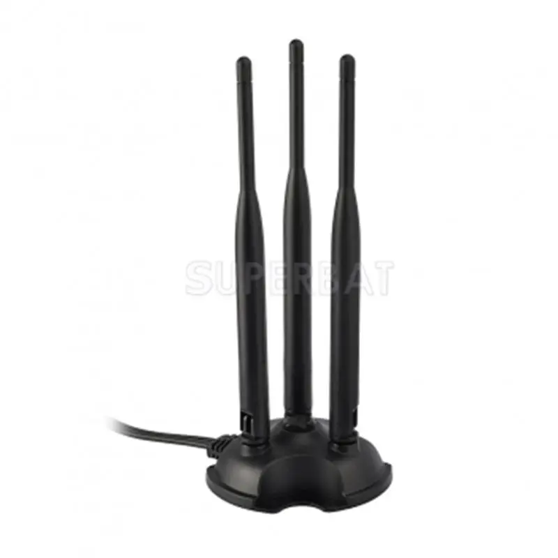 Superbat WiFi антенна RP-SMA Двухдиапазонная 2,4 ГГц 5,8 ГГц Магнитная база для беспроводного маршрутизатора шлюз PCI Express сетевые карты адаптер