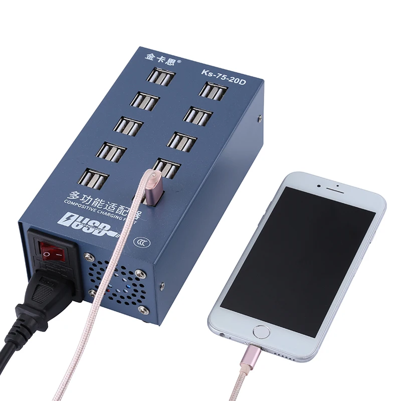 

KAISI 220 В 20 порт USB быстрое зарядное устройство для iPhone iPad Samsung Инструменты для ремонта мобильных телефонов Ferramentas Herramientas