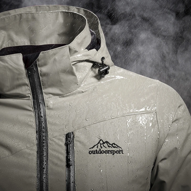

2021 Outdoor Climbing Hiking Waterproof Jacket Women Windproof Raincoat Sports Trekking Mountain Detachable Hooded Coat Female