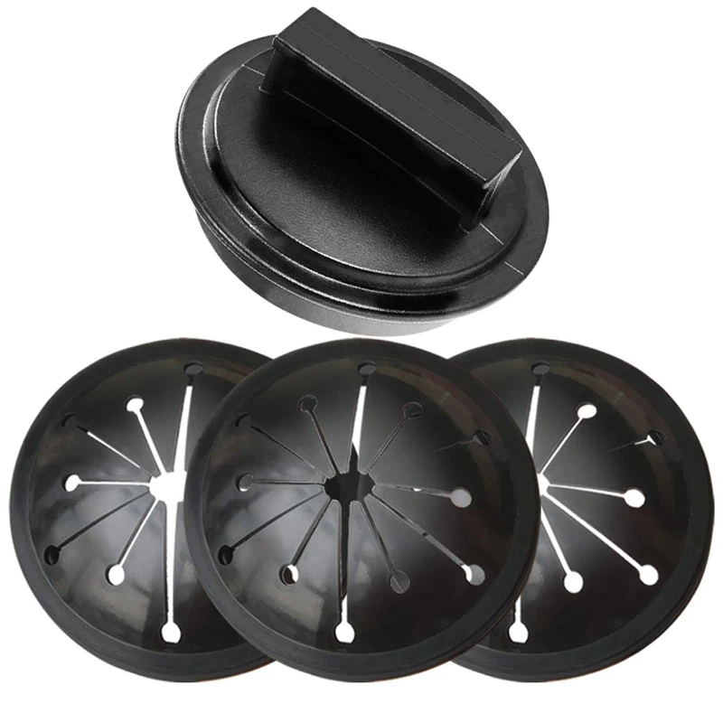 

Splash Guards and Stopper Set 4 Pack(3+1), Food Waste Disposer Accessories Multi-Function Drain Plugs Splash Guards for Whirlawa