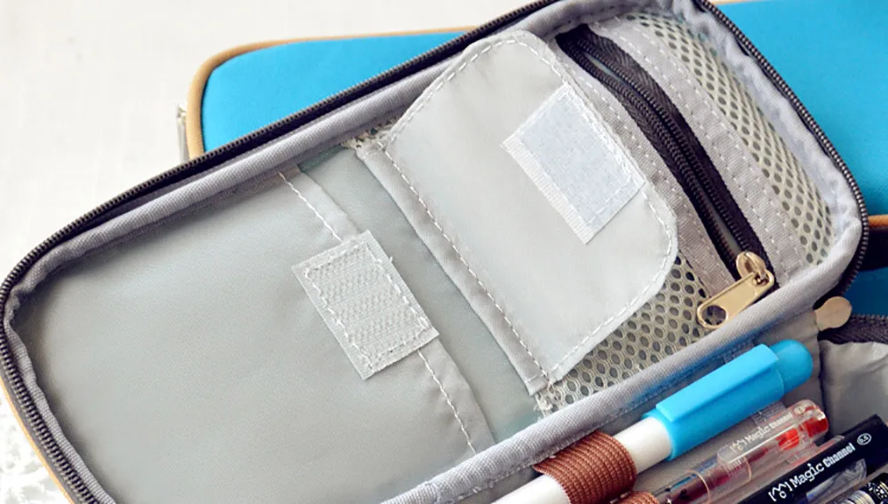 20# Trousse Scolaire большая емкость многофункциональная холщовая пенал сумка-Органайзер для хранения пенал Trousse Scolaire Stylo