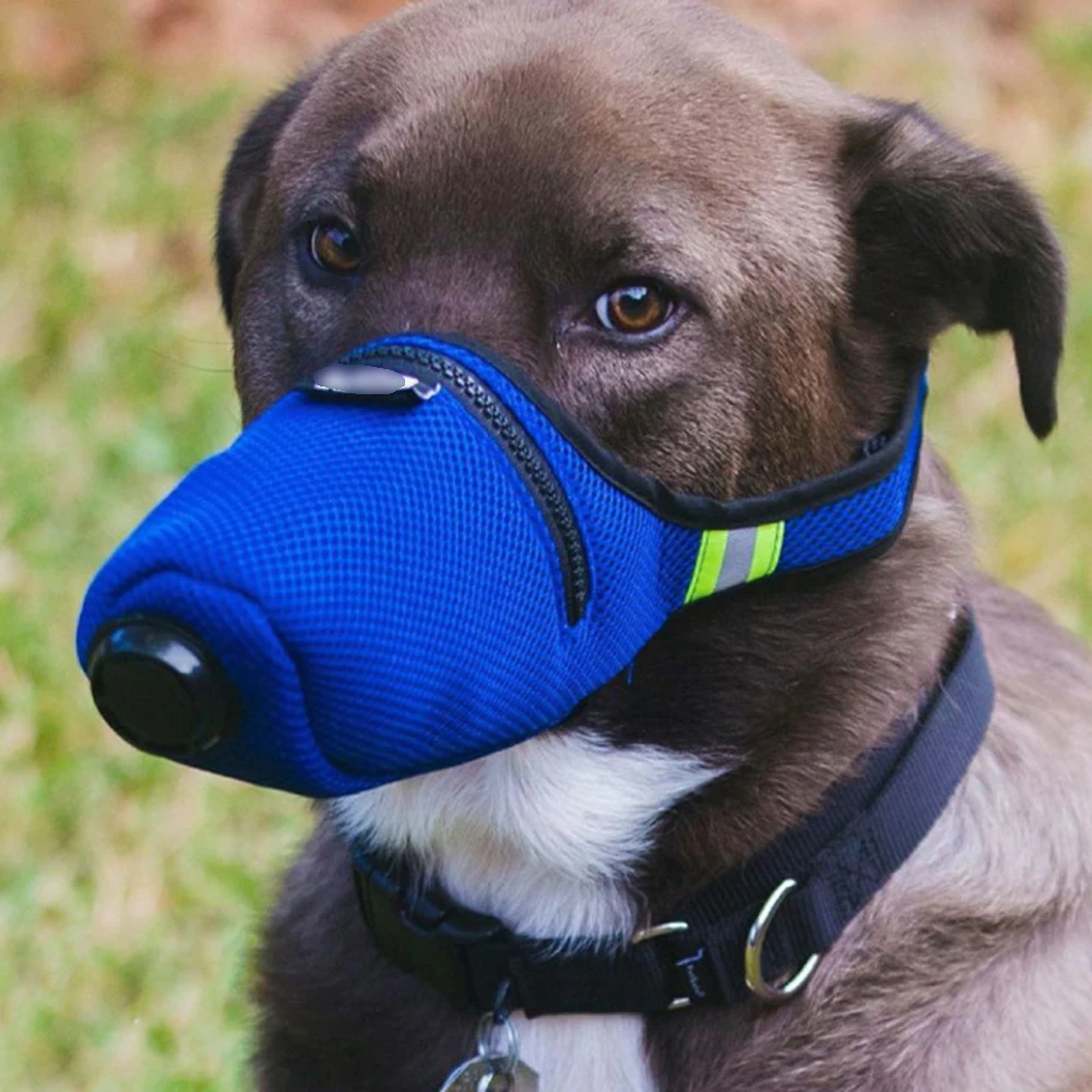 PM2.5 защитная маска для собак Регулируемая дышащая противотуманная дымовая