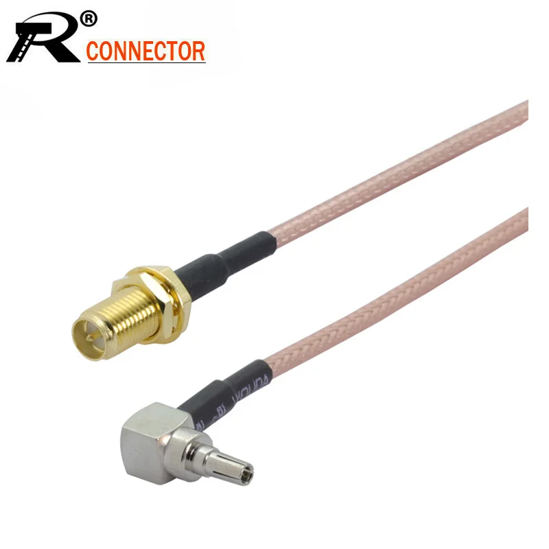 1 шт. RP SMA Female to CRC9 Male правый угол RF кабель RG316 Pigtail 15 см 6 дюймов для HUAWEI 3G