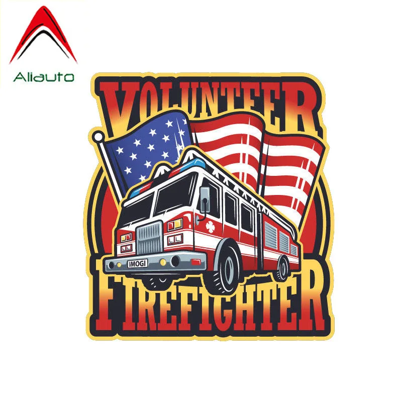 Модная наклейка на автомобиль Aliauto американский флаг пожарный декоративная