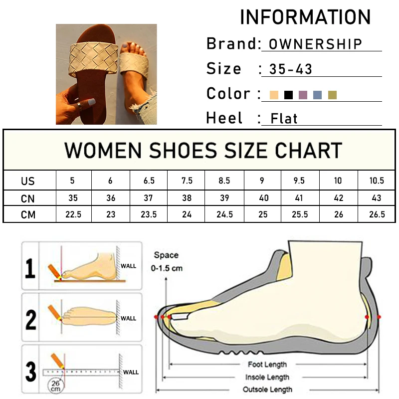 

2021 Women Summer Fashion Open Toe Slippers Female New Solid Casual Slides Ladies Comfortable Leisure Flat Plus Size 35-43