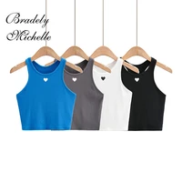 bradely michelle 2021 summer new arrival women solid hole sexy basic fitness tank top