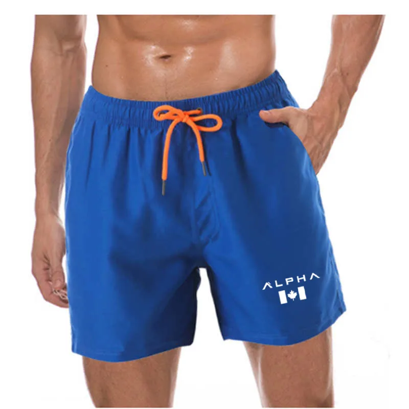 Шорты мужские спортивные с принтом модные повседневные пляжные приталенные для