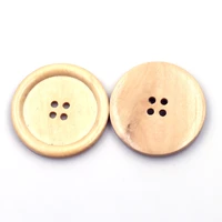 5pcs round 50mm wooden sewing buttons 4 holes khaki diy accessories for coat clothes scrapbook sweater bag crafts repair replace