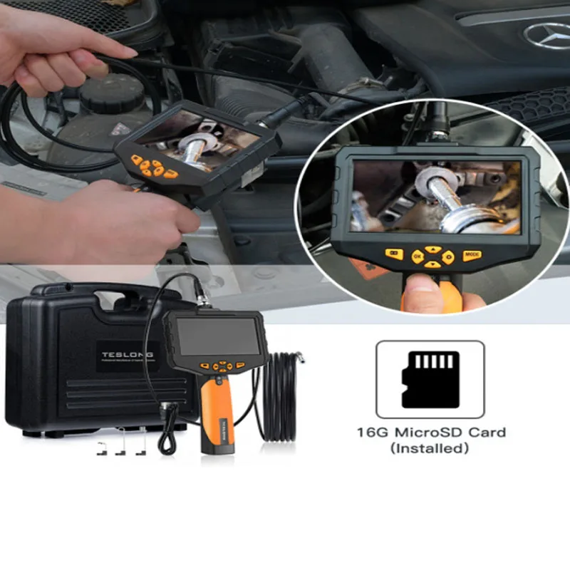 Промышленный эндоскоп 1080P Инспекционная камера для ремонта автомобиля ручной